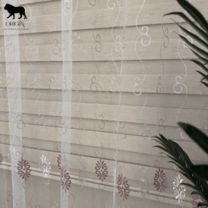 تل خفيف مطرز _ أوف وايت في كشمير